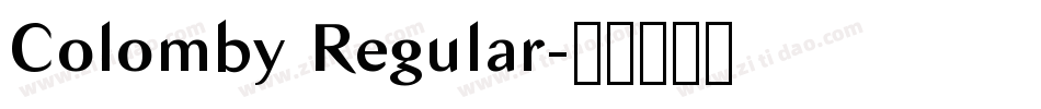 Colomby Regular字体转换
